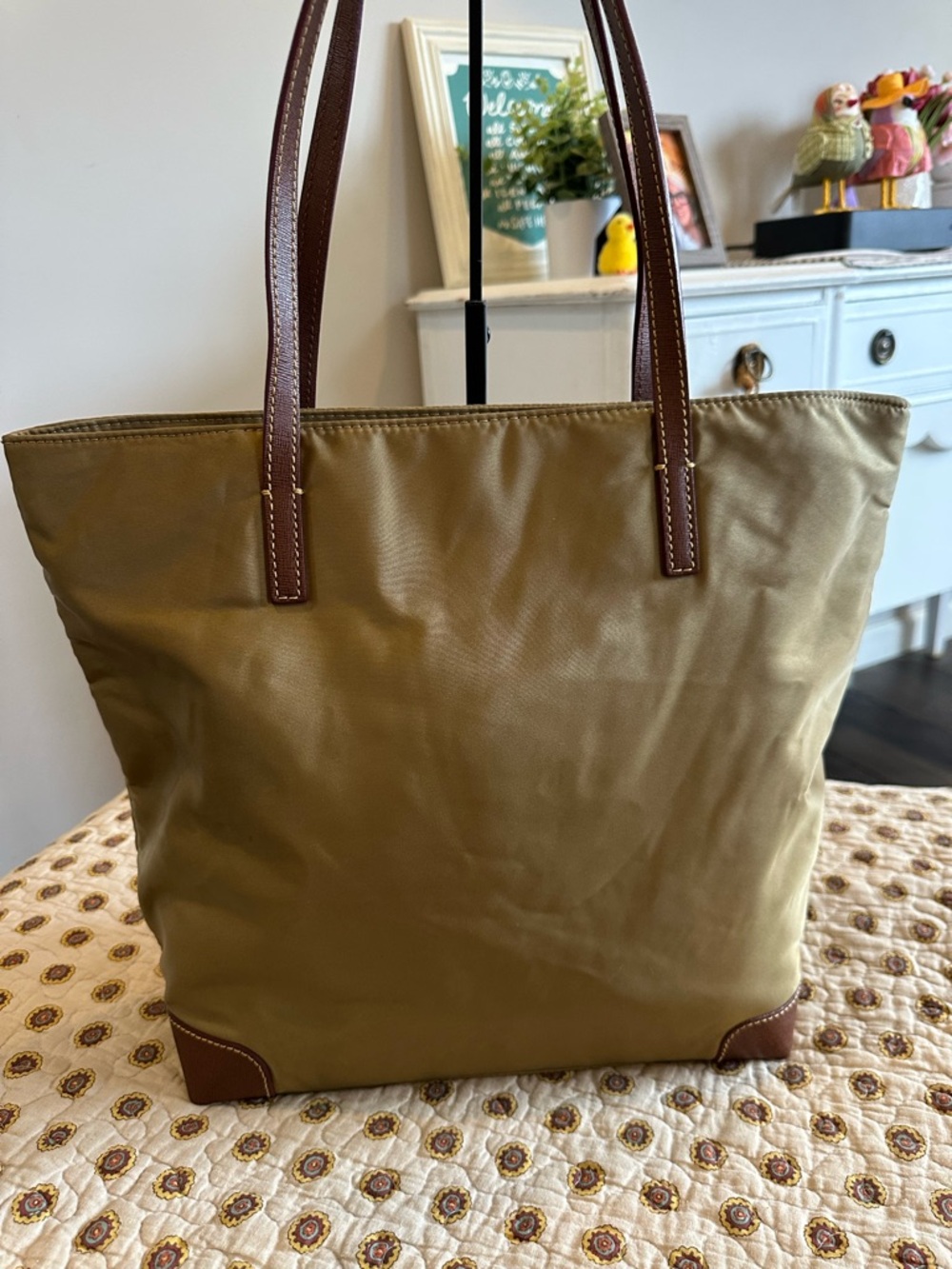 Dooney & Bourke Tan Nylon Everyday Tote - Picture 3 of 9